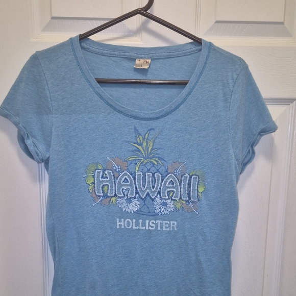 Hollister Tops - Hollister Blue Fitted Short Sleeve Tee